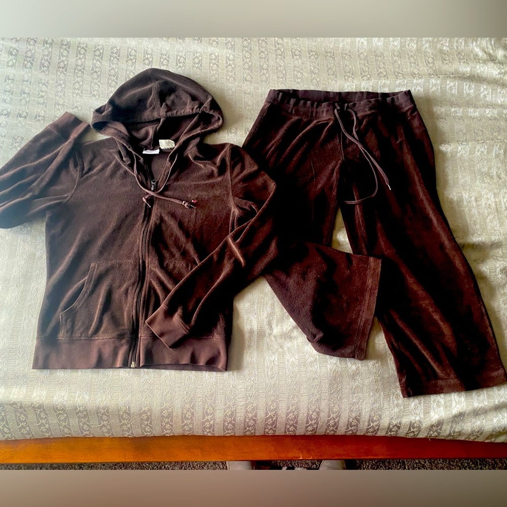 Brown Tommy Hilfiger, Terry sweatsuit from the 90s